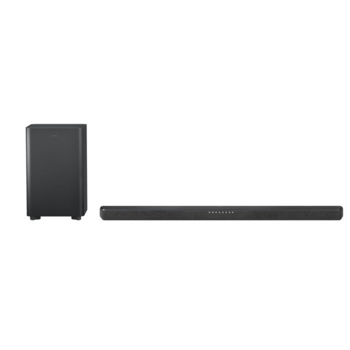 Low profile. Room-filling sound.