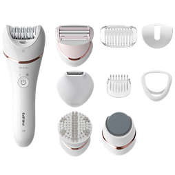 Philips Epilator Series 8000 Wet and dry epilator with 9 accessories