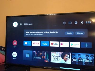 Why is there a message saying an update is available for my Philips Android TV?