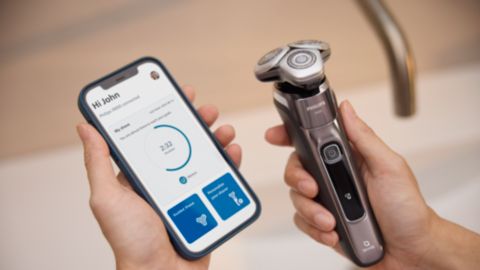 Navigation, icons and lights on the S9000 shaver