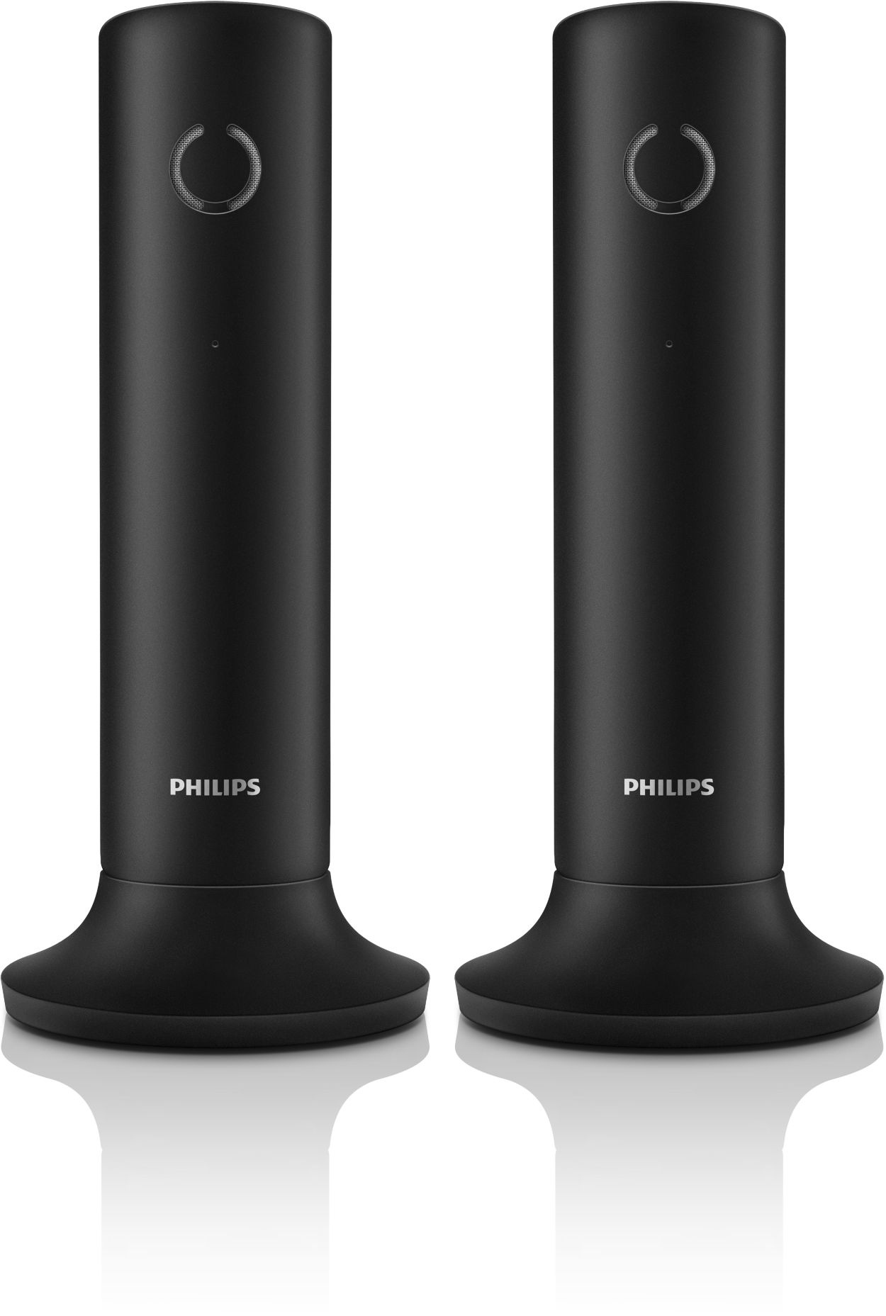Philips Línea V M3502B/34 Teléfono Inalámbrico Duo de Diseño Negro