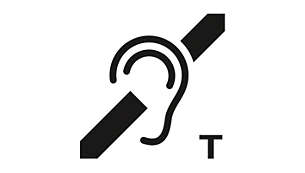 Compatibel met gehoorapparaten - vermindert ongewenst geluid