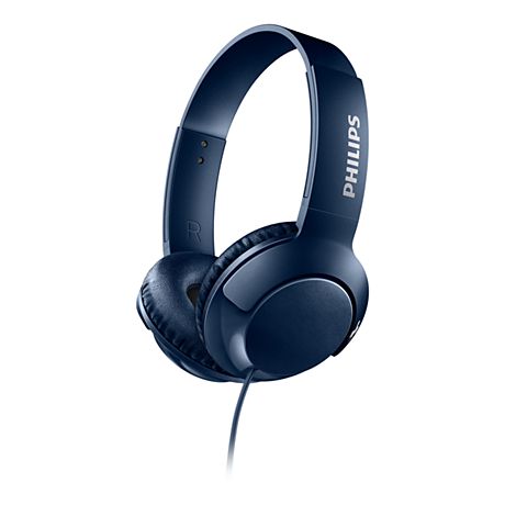 SHL3070BL/00 BASS+ On-ear headphones