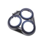 Keeps shaving heads in position