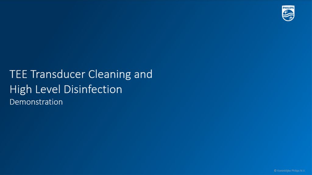 How to Clean and High Level Disinfect TEE Transducers