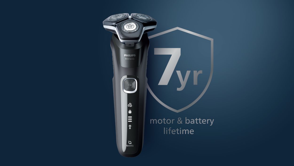 Philips Shaver Series 5000, afeitadora eléctrica húmeda y seca con cápsula  de limpieza rápida sin cables, S5882/50