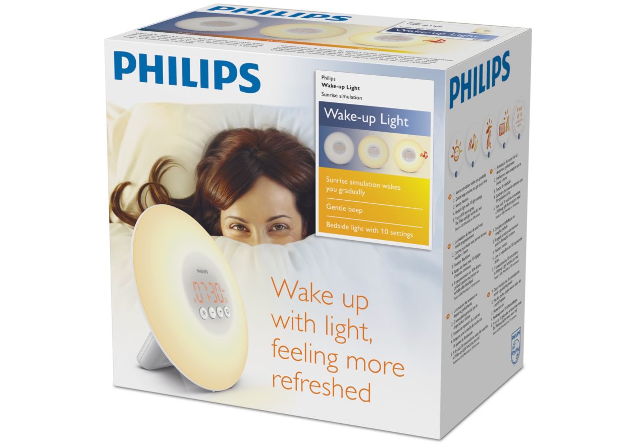 Philips HF3500/01 Wake-up Light, Lampada per il risveglio, 7.5 W, Bianco