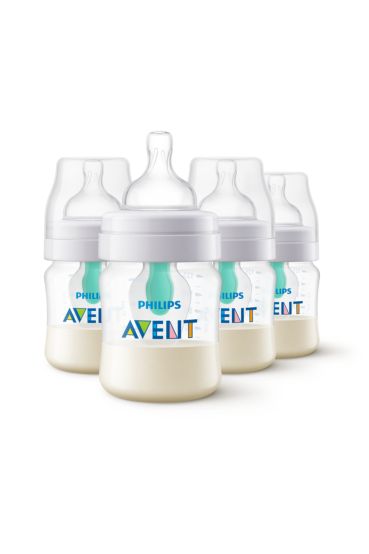 Philips Avent Anti-Colic Baby Bottle with Airfree Vent, Clear, 9oz, 3pk