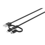 3-i-1-kabel: Lightning, USB-C og mikro-USB