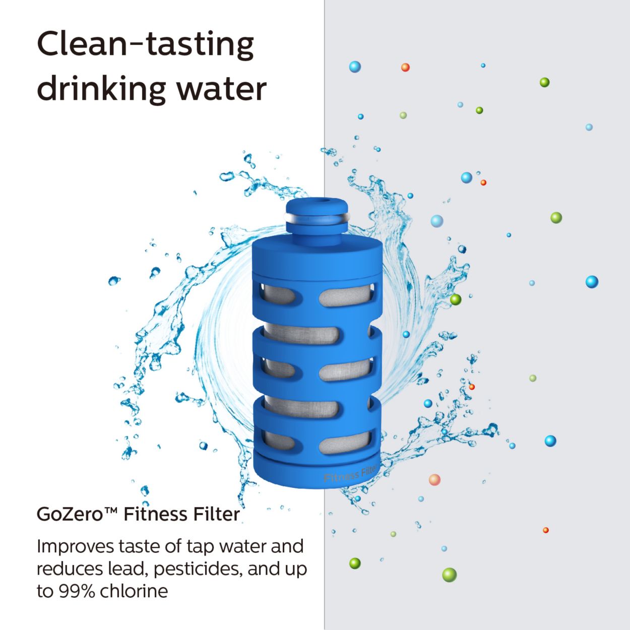 Philips Water GoZero Active – Botella de agua sin BPA con filtro de agua  Adventure RiverLakeSpring para senderismo campamento y fitness para – Yaxa  Colombia