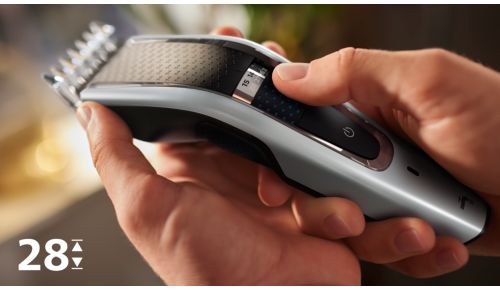 28 ustawień długości za pomocą precyzyjnego pokrętła