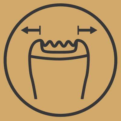 Široka depilacijska glava za optimalno odstranjevanje dlačic z eno potezo