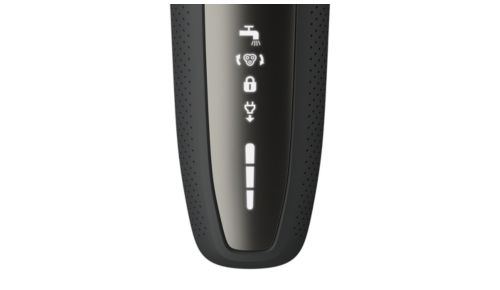 LED display with icons to use the shaver intuitively