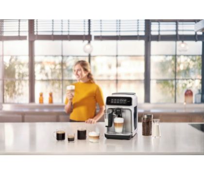  PHILIPS Serie 2200 Máquina de café expreso totalmente  automática, espumador de leche clásico, 2 variedades de café, pantalla  táctil intuitiva, molinillo de cerámica 100%, filtro AquaClean, sello de :  Hogar y Cocina