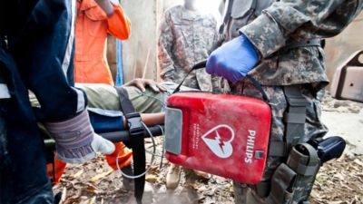 Philips AED in emergency use