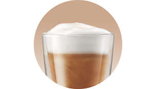 Flere funksjoner: En rekke kaffe- og melkedrikker