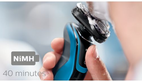 40 Minuten kabellos rasieren