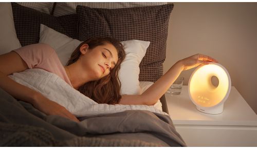 Aktivieren der Schlummerfunktion durch Berühren der Oberseite