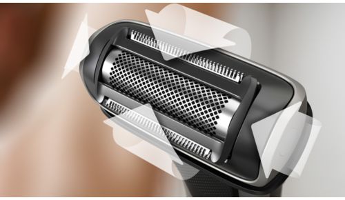 Tæt og behagelig kropsbarbering, hvor konturen følges i 4 retninger