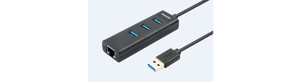 USB-C 插座集线器扩展到 4 端口迷你集线器。