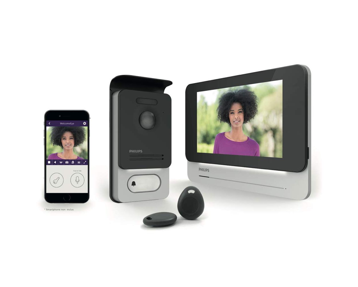 Verbonden intercom met video en touchscreen
