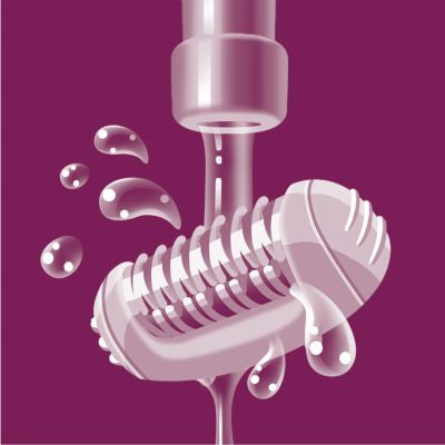 Depiladora con cabezal lavable para más higiene y fácil limpieza