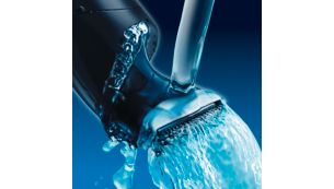 Cleans under the tap for fast and easy cleaning