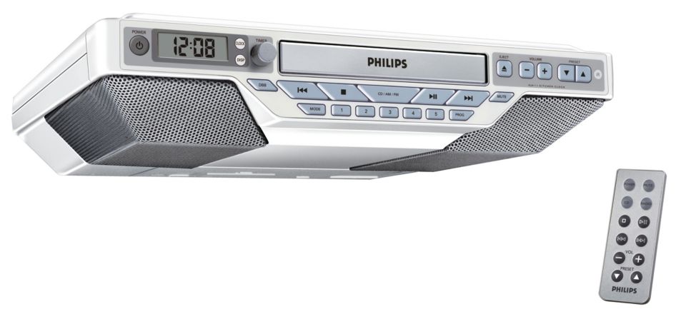 Philips AJL750/37 Kitchen Under Cabinet Television fashion with FM Radio