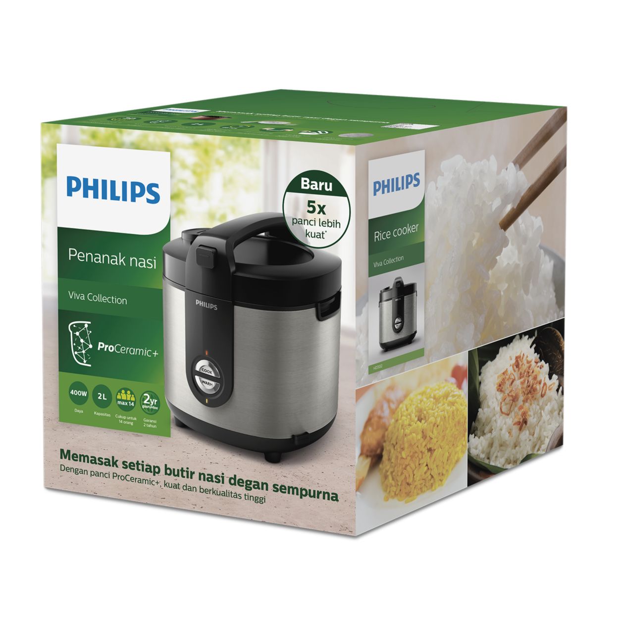 Rice cooker philips discount panci stainless steel