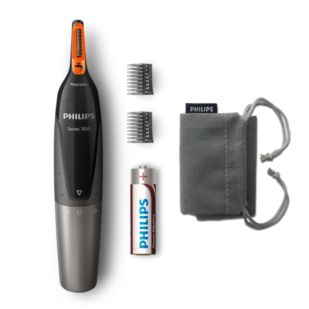 Nose trimmer series 3000 أداة تشذيب مريحة لشعر الأنف والأذن والحاجب