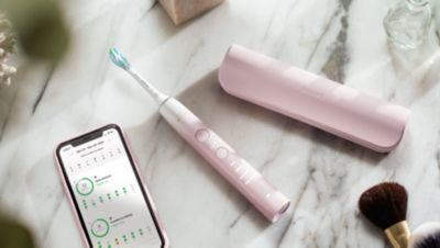 Aplikacja Sonicare zapewniająca informacje o postępach oraz cenne wskazówki