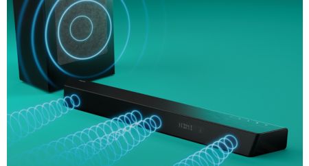 3.1 channels: 6 integrated drivers, 8" powerful subwoofer
