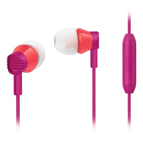 SHE3805PK/00  In ear headphones with mic