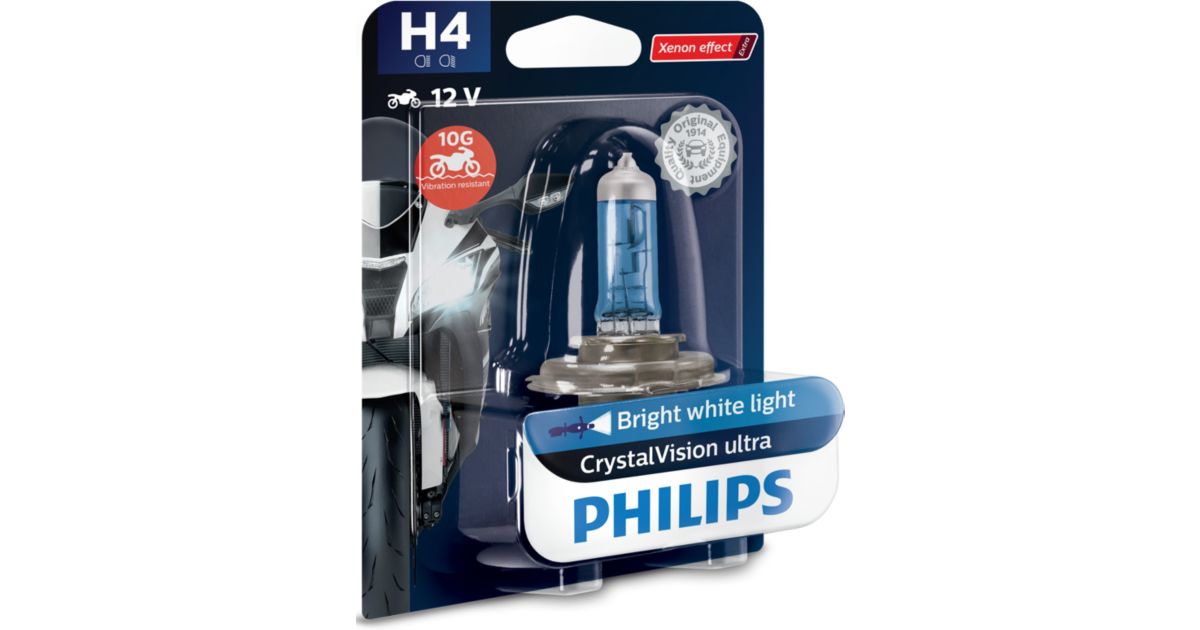 CrystalVision ultra Světlomety pro motocykly 12342CVUBW | Philips