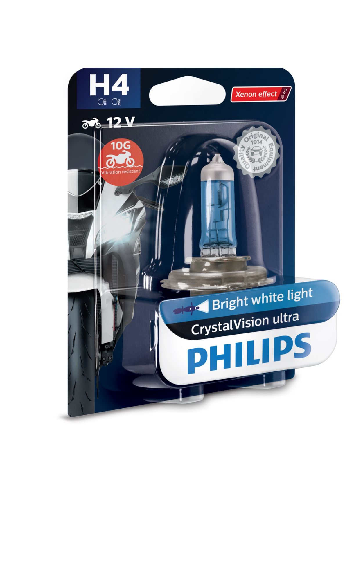 CrystalVision ultra Motorcycle headlights 12342CVUBW | Philips