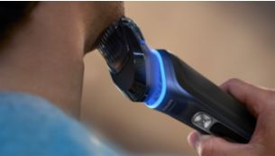 Built-in beard trimmer with 5 length settings