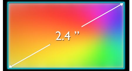 2.4" QVGA IPS display for vivid graphics