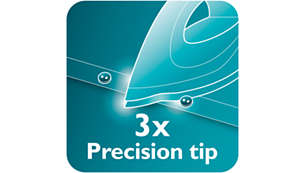 Triple precision tip for optimal control and visibility