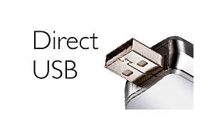 Direct USB for easy file transfers - without cables