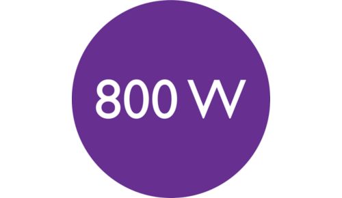 Potencia de moldeado de 800 W para unos resultados profesionales