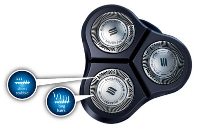 DualPrecision afeita incluso la barba más corta