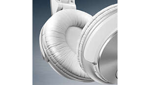 Miękkie poduszki na słuchawkach i pałąku zapewniają wygodne użytkowanie