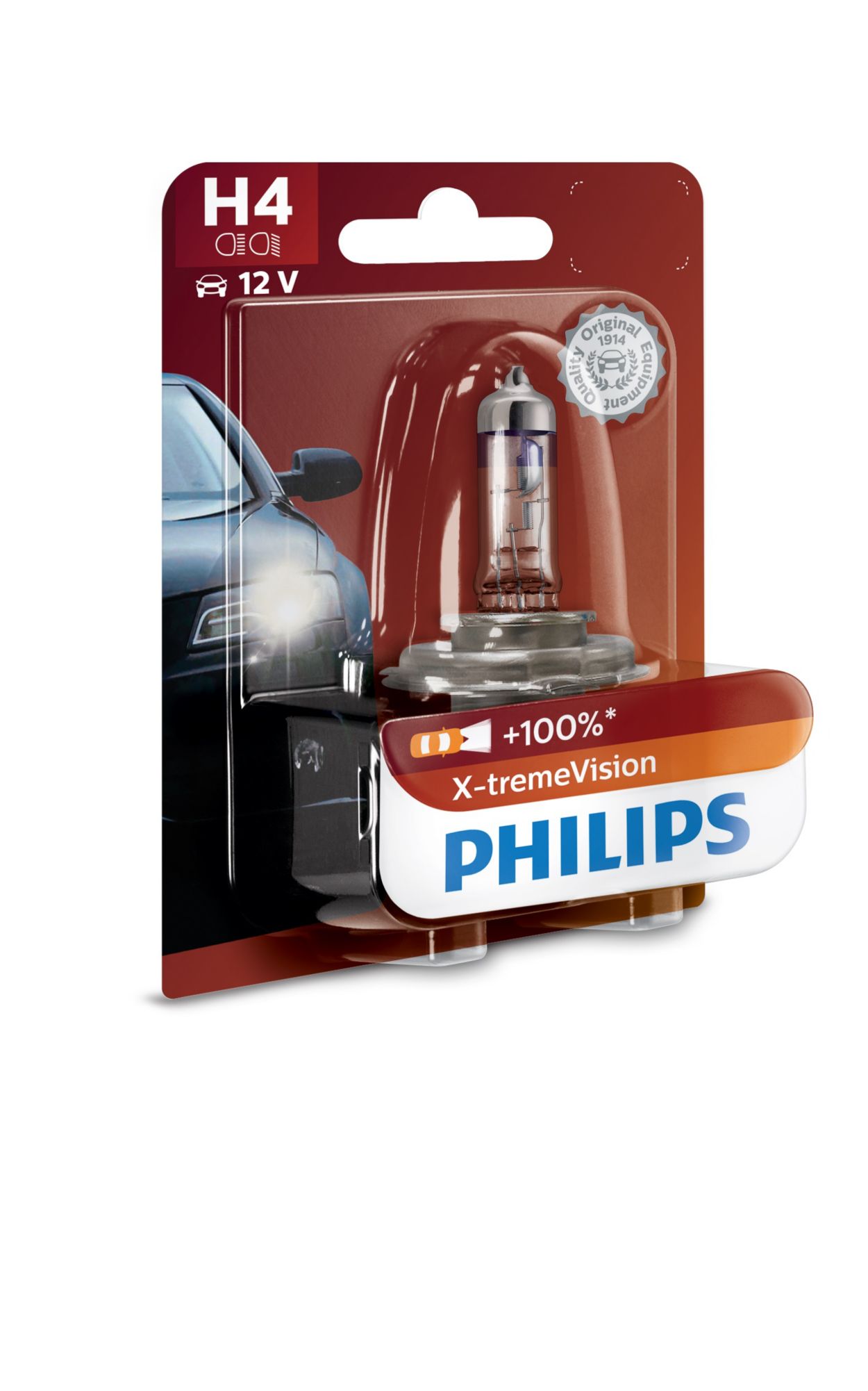 PHILIPS 12342XVPS2 H4 12V 60/55W XTREME VISION +130% - FAROS GLOBOS