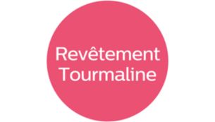 Revêtement tourmaline pour des cheveux doux et brillants