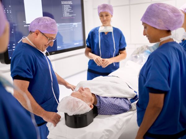 Azurion team with patient