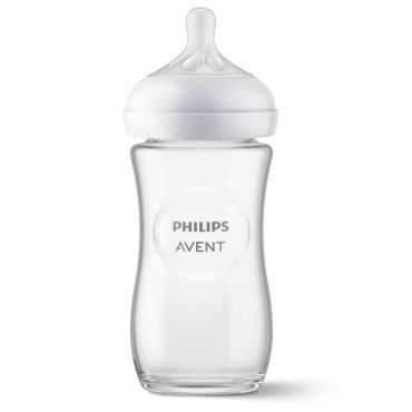 Philips Avent Natural Response Bottle glass 240ml, teat 1+ months, 1 piece