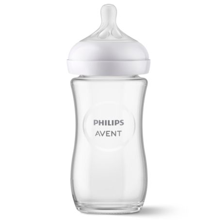 SCY933/01 Philips Avent Natural Response בקבוק 240 מ"ל זכוכית, פטמה  1+ חודשים , יחידה אחת
