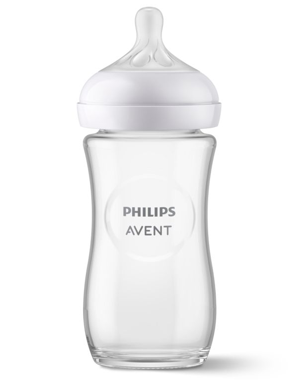 Philips Avent Natural Response Bottle glass 240ml, teat 1+ months, 1 piece
