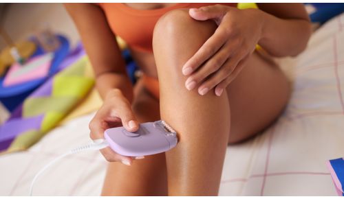 Nasadka masująca ułatwia depilację