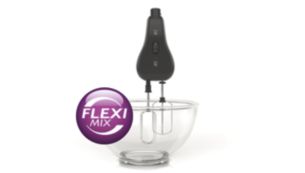 FlexiMix function enables the beaters to reach all corners